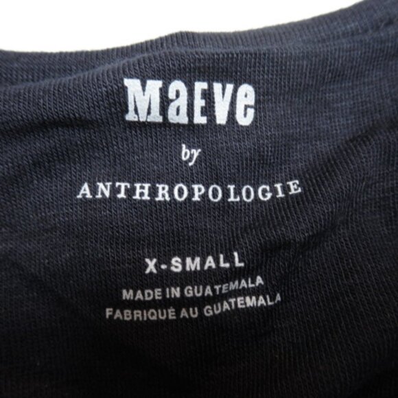 Anthropologie Maeve Long-Sleeve Bubble Top Navy Blue XS - Picture 10 of 10